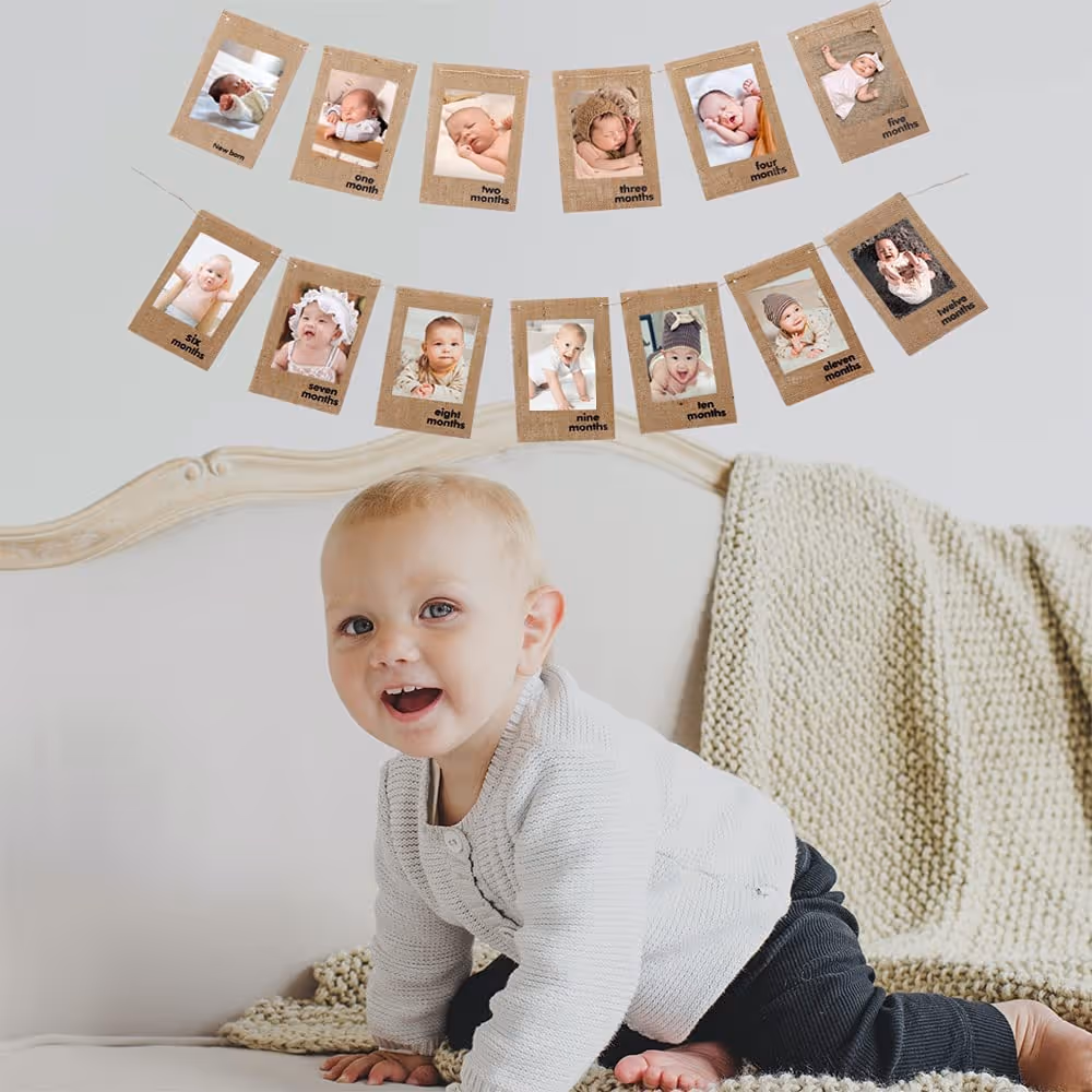 Baby First Birthday Milestone Decoration(13 Pcs/Set)